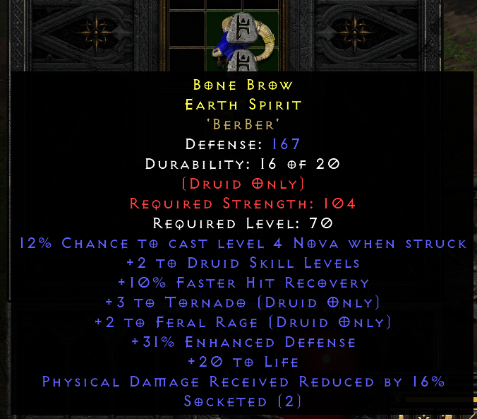 Bone Brow Blue Antler Pelt